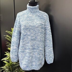 PrettyLittleThing chunky cable knit, roll neck, jumper sweater/dress